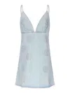 Rotate Birger Christensen Denim Stud Mini Dress In Blue