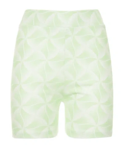 Rotate Birger Christensen Lovena Print Cycling Shorts In Green