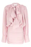 Rotate Birger Christensen Ls Mini Dress Dress In Pink