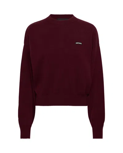 Rotate Birger Christensen Maglioncino Girocollo Basic Zinfandel In Blue