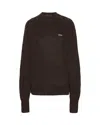 Rotate Birger Christensen Maglione Leggero Con Logo Marrone In Brown