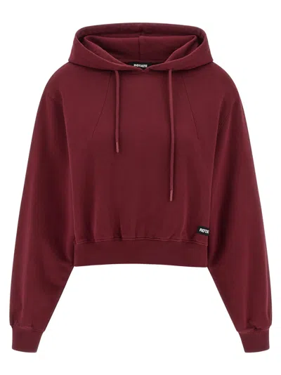 ROTATE BIRGER CHRISTENSEN MAROON TERRY BACK HOODIE