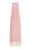 Rotate Birger Christensen Embellished Sleeveless Maxi Dress In Pink