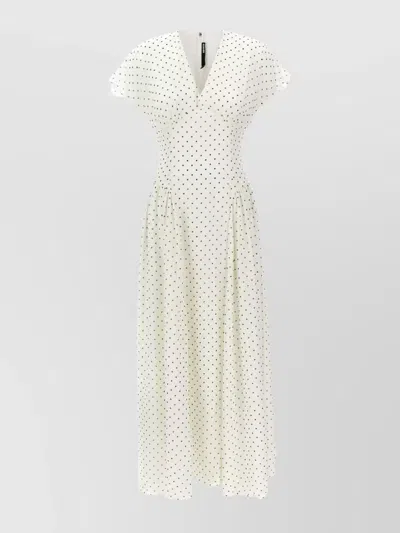 ROTATE BIRGER CHRISTENSEN MAXI DRESS WITH POLKA DOT PATTERN