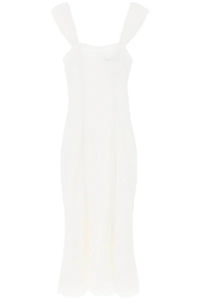 Rotate Birger Christensen Floral-lace Mesh Dress In White