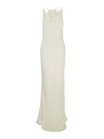 Rotate Birger Christensen Maxi Slip Dress In Neutral