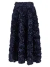 Rotate Birger Christensen Skirt With Roses In Blue