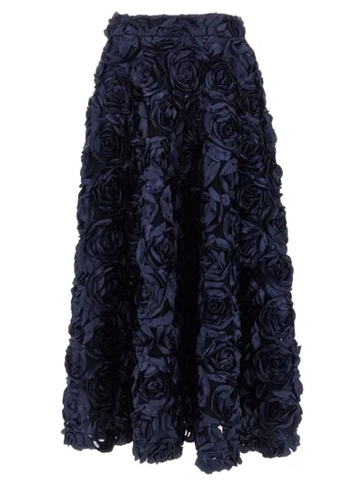 Rotate Birger Christensen 'maxi Sun' Skirt In Blue