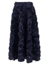 Rotate Birger Christensen Skirt With Roses In Blue