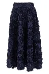 Rotate Birger Christensen Skirt With Roses In Blue