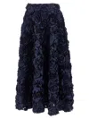 Rotate Birger Christensen Skirt With Roses In Blue