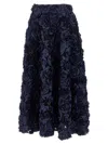 Rotate Birger Christensen Skirt With Roses In Blue