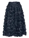 Rotate Birger Christensen Blue Skirt With All-over Floral Decorations In Fabric Woman In Multi