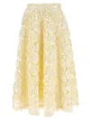 Rotate Birger Christensen 'maxi Sun' Skirt In Neutral