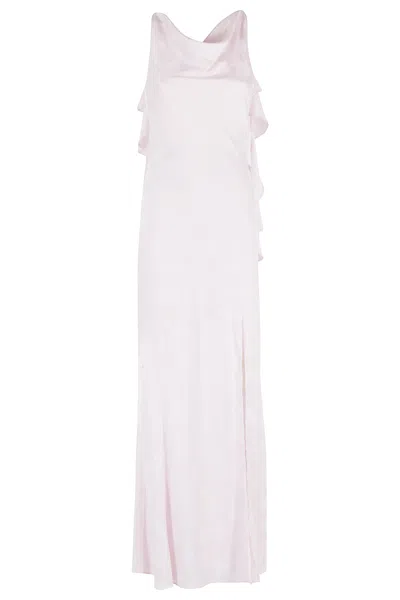 Rotate Birger Christensen Maxi Waterfall Dress In White