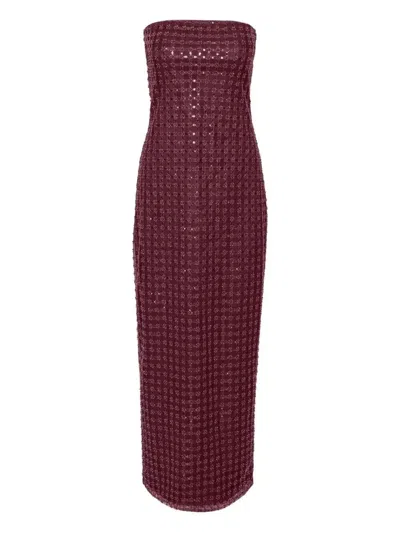 ROTATE BIRGER CHRISTENSEN SEQUIN-EMBELLISHED MAXI DRESS - WOMEN'S - RECYCLED POLYESTER/POLYESTER