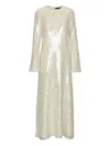 Rotate Birger Christensen Sequin-embellished Maxi Dress - Women's - Elastane/polyester/recycled Polyester In White