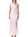 Rotate Birger Christensen Maxy Waterfall Dress In Pink
