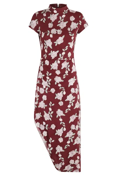 ROTATE BIRGER CHRISTENSEN MESH ASYMMETRIC DRESS