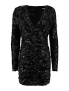 Rotate Birger Christensen Black Sequin Mini Dress In Black
