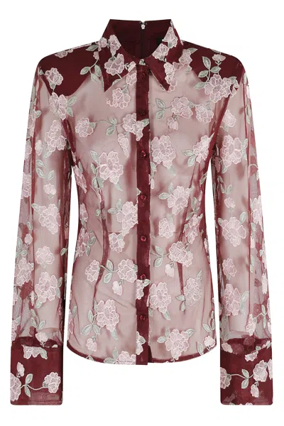 ROTATE BIRGER CHRISTENSEN MESH FITTED SHIRT