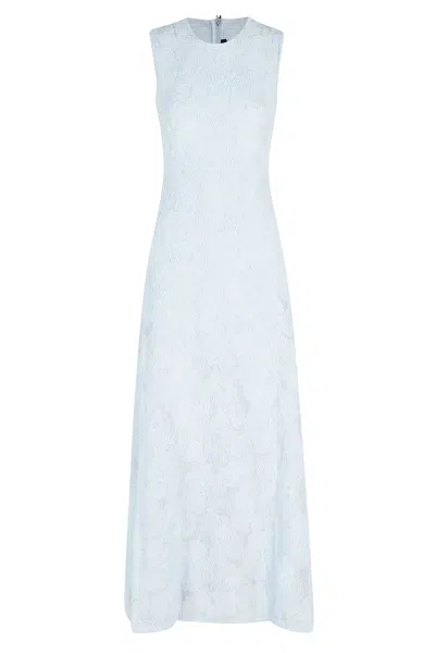 Rotate Birger Christensen Mesh Maxi Dress In Blue