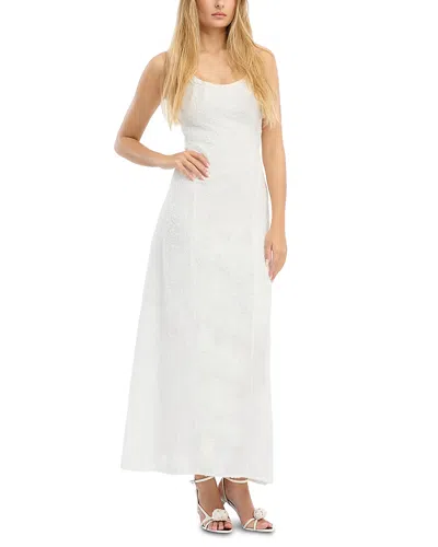 Rotate Birger Christensen Mesh Maxi Dress In White