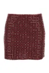 Rotate Birger Christensen Mesh Midi Skirt With Floral Bead Embroidery In Multi