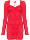Rotate Birger Christensen Minikleid In Netz-optik In Rot