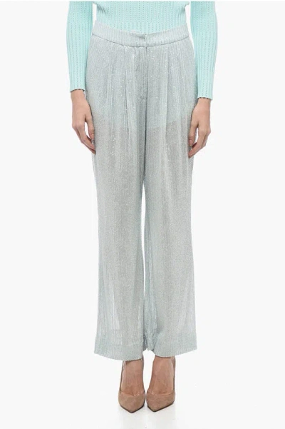 ROTATE BIRGER CHRISTENSEN MESH PANT WITH SEQUINED EMBROIDERY