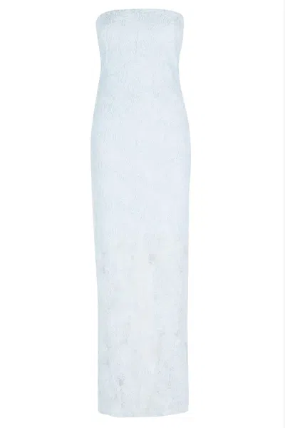 Rotate Birger Christensen Mesh Tube Dress In Blue