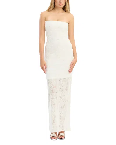 Rotate Birger Christensen Mesh Tube Dress In White