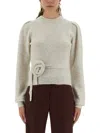 Rotate Birger Christensen Mesh With Flower Detail In Neutral