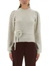 Rotate Birger Christensen Mesh With Flower Detail In Gray