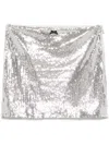 Rotate Birger Christensen Sequinned Mini Skirt In Silver