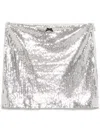Rotate Birger Christensen Sequinned Mini Skirt In Silver