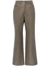 Rotate Birger Christensen Mid-rise Straight-leg Trousers In Brown