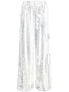Rotate Birger Christensen Mid-waist Wide-leg Trousers In White