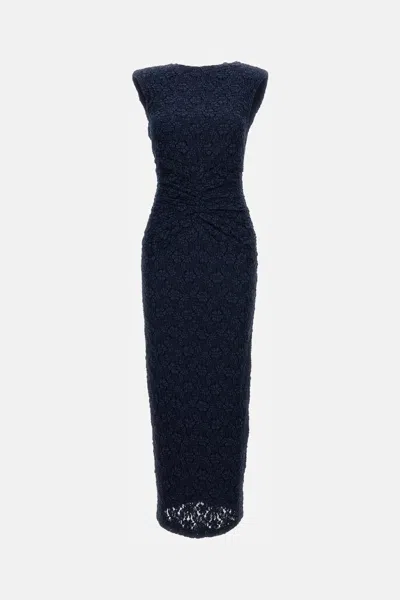 Rotate Birger Christensen Midi Dress In Blue