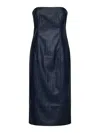 Rotate Birger Christensen Braided Midi Dress In Blue
