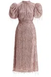 Rotate Birger Christensen Rotate Birgerchristensen Mini Dress With Bangs In Pink
