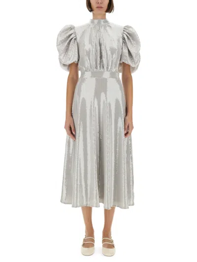 ROTATE BIRGER CHRISTENSEN SEQUINED PUFF MIDI DRESS
