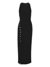 Rotate Birger Christensen Rotate Sleeveless Crepe Evening Dress With Rear Zip In Black