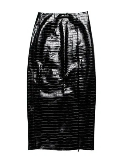 Pre-owned Rotate Birger Christensen Midi Length Skirt In Black