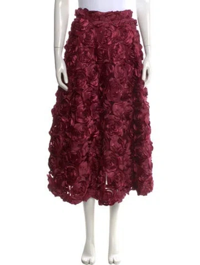 Pre-owned Rotate Birger Christensen Midi Length Skirt W/ Tags In Burgundy
