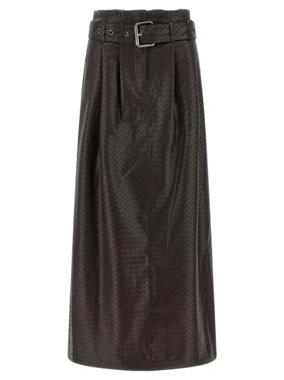 ROTATE BIRGER CHRISTENSEN MIDI PAPER WAIST SKIRT