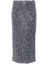 Rotate Birger Christensen Sequined Floral-mesh Midi Skirt In Purple
