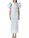 Rotate Birger Christensen Rotate 'puffy' Light Blue Polyester Blend Dress Women In Illusion Blue