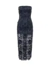 Rotate Birger Christensen Floral-lace Midi Dress In Black