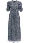 Rotate Birger Christensen Sequinned Printed Maxi Dress In Blue